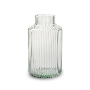 Glas Eco vaas Gigi rib d08.5/14*25cm