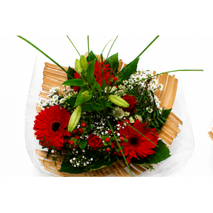 Boeket bamboo rood