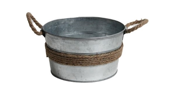 <h4>Zinc with jute rope ears Ø20 H11/17.5</h4>
