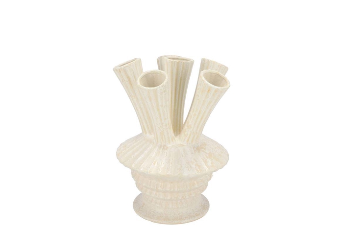 <h4>Maysa Offwhite Vase Tubes 13x13x19cm</h4>