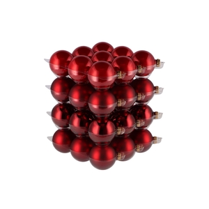 Glass Ball Christmas Red 57mm P/36