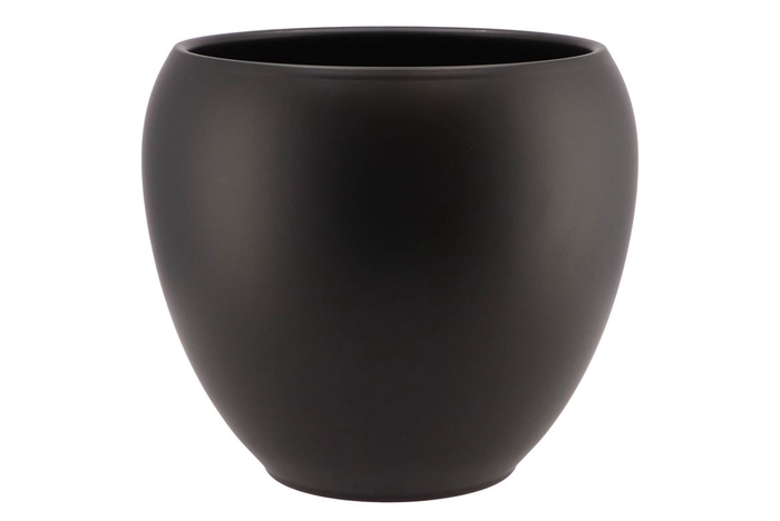 Vinci Matt Black Flower Pot 28x24cm