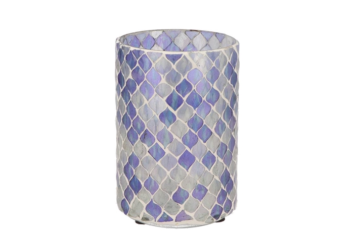 <h4>Glowing Mosaic Purple Mix T-lights 10x15cm</h4>