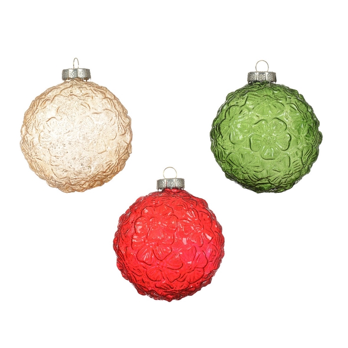 <h4>Kerstbal Bal deco flower 80mm</h4>