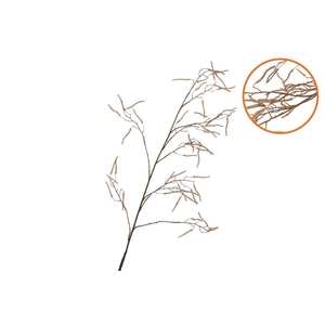 Silk Hazel Branch Light Coffee 130cm