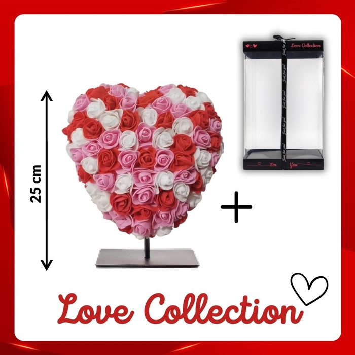 <h4>Valentine Foam heart 25cm+standard</h4>