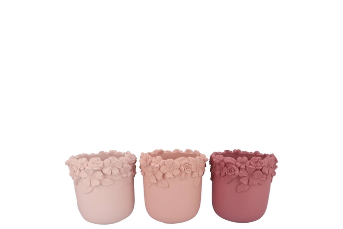 <h4>Gigi Dutch Pink Mix Flower Pot Ass 16x16x13cm</h4>