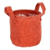 Pot Ribby fabric Ø12.5xH12.5cm orange