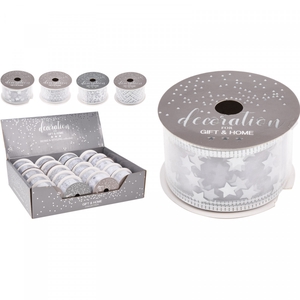 Kerst Lint organza deco 38mm 2.7m