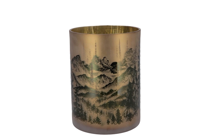 <h4>Ruby Gold T-light Mountain Tree 10x13cm</h4>