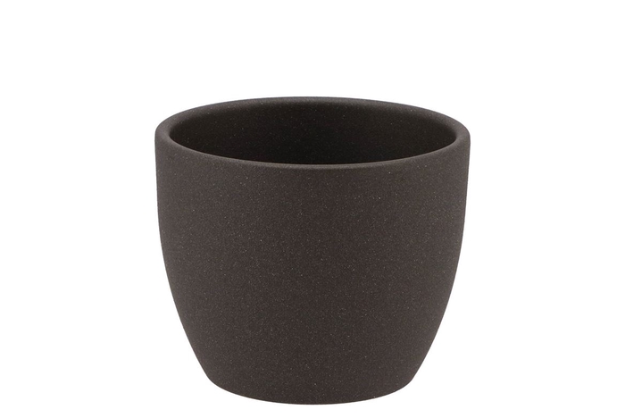 Ceramic Pot Grey Dark 8cm