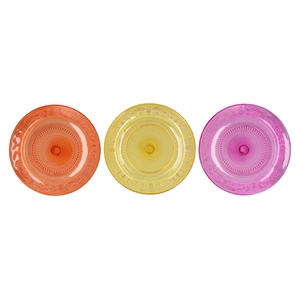 Dayah Orange Mix Glass Plate 32,5x2,5cm Ass P/1