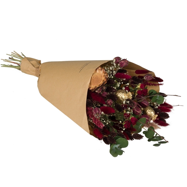 Droogbloemen-Field Bouquet Large 60cm-Scarlet Red