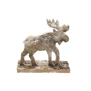 Deer Snow Birch Figurine L24W1.5H24