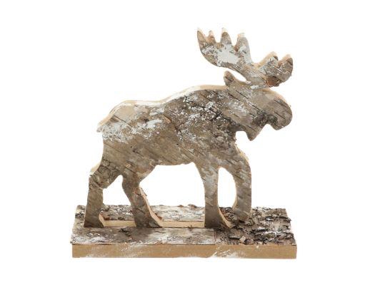 Deer Snow Birch Figurine L24W1.5H24