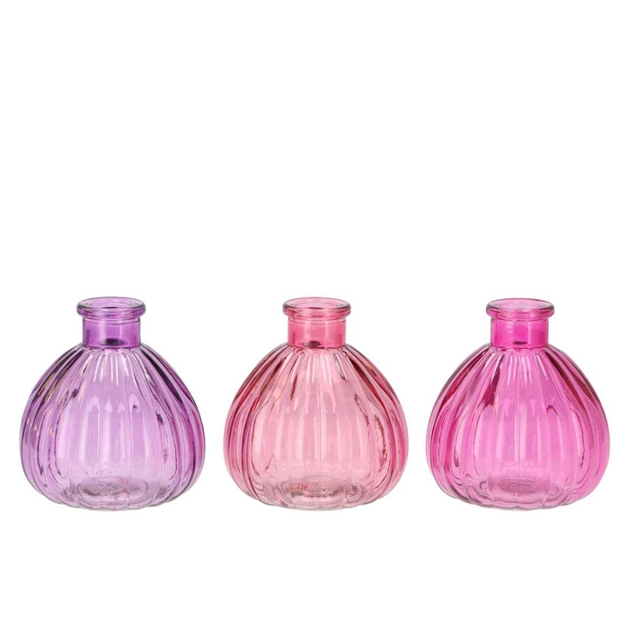 <h4>Karakum Pretty Pink Glass Bottle 9x9x10cm</h4>
