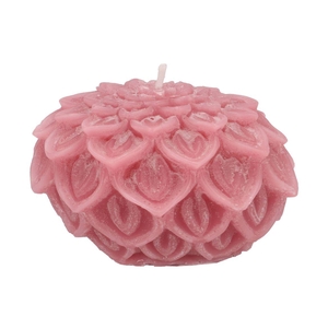 Candle Dahlia Old Dark Pink 15x10cm