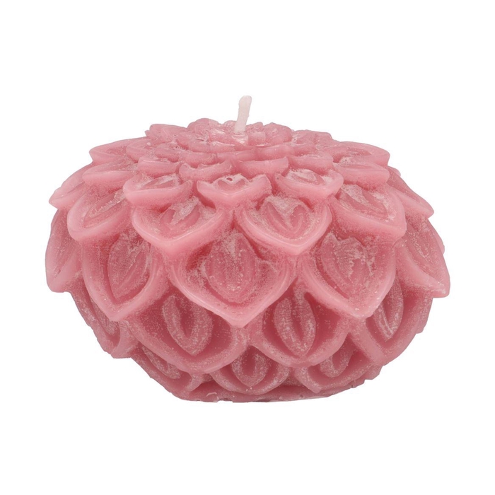 <h4>Candle Dahlia Old Dark Pink 15x10cm</h4>