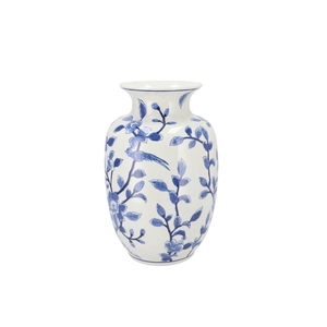 Hailey Blue Porcelain Vase Flower 21x32cm