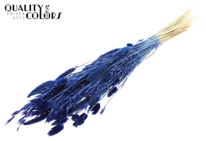 <h4>Dried Flower Mix bunch Bleached Blue</h4>