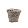 Wicker Pot Basket Round Grey 16x14cm