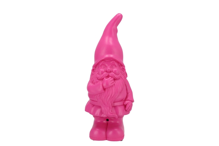 Gnome Flirty Jasper Fuchsia W Sound 11x10x27cm