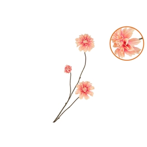Silk Dahlia Branch Champagne Pink 80cm