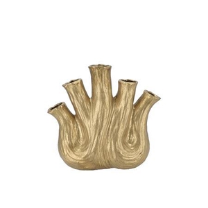 Aglio Gold Vase Oval 20x9x19cm