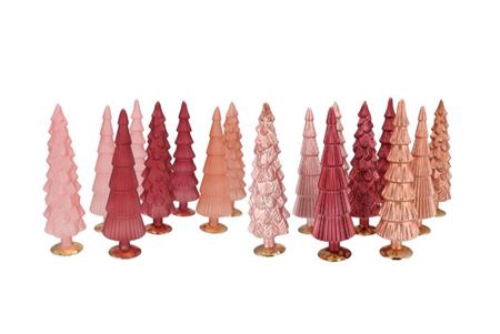 <h4>Twinkle Sweets Pink Mix Glass Tree Matt Ass 9x25cm</h4>