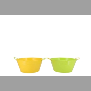 Zinc Basic Yellow/green Ears Bowl 25x12cm Nm