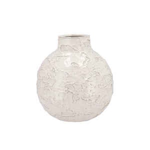 Mika Nordic White Vase Neck Structure 31x33cm Nm