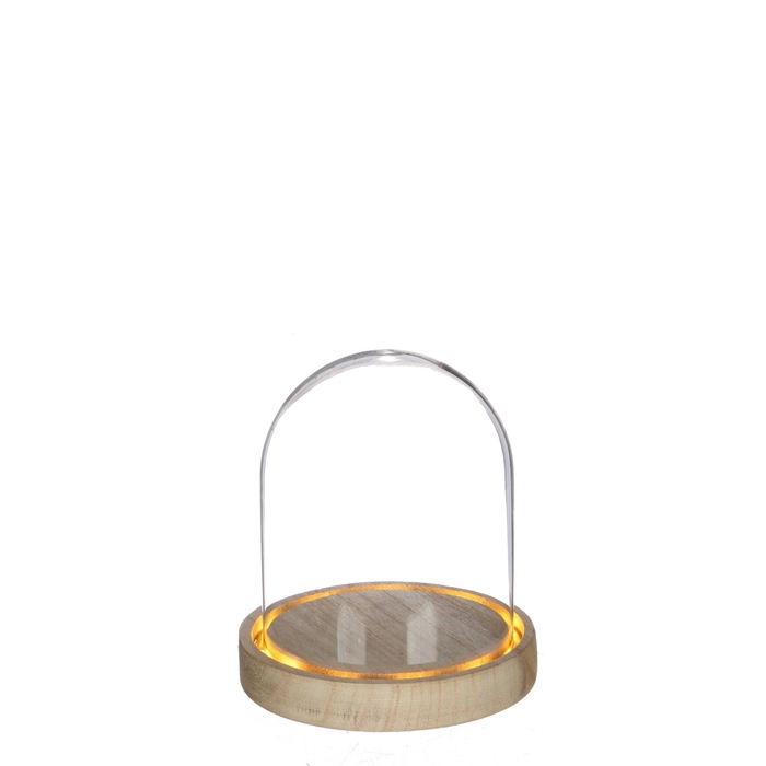 <h4>Glas LED stolp d12*13.5cm incl.batt.</h4>