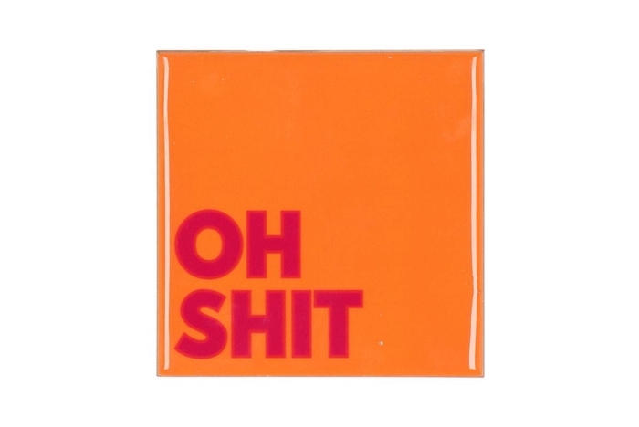 <h4>Tile Oh Shit Orange 10x10x1cm</h4>