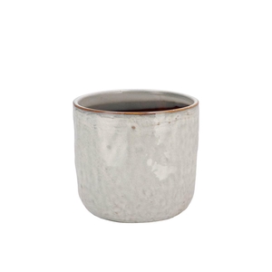 Iron Stone White Glazed Pot 9x8cm