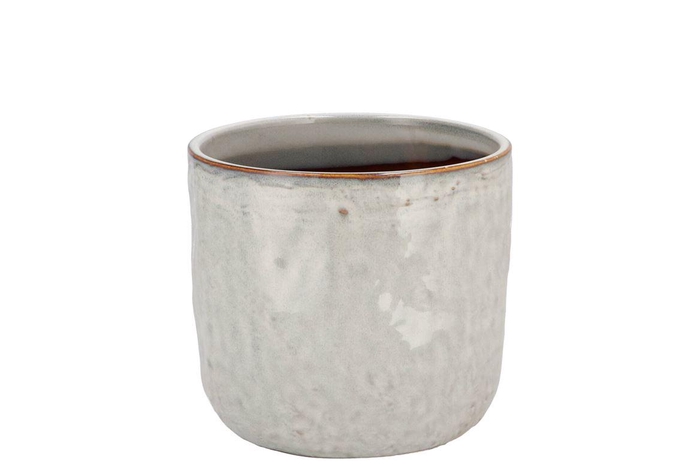 <h4>Iron Stone White Glazed Pot 9x8cm</h4>