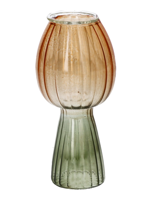 <h4>DF02-730302200 - Candle holder Morel2 d3.4/5.5xh11.8 green/orange</h4>