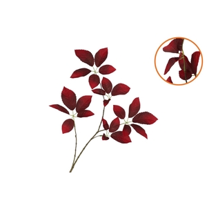 Silk Leaf Elder Dark Red 81cm