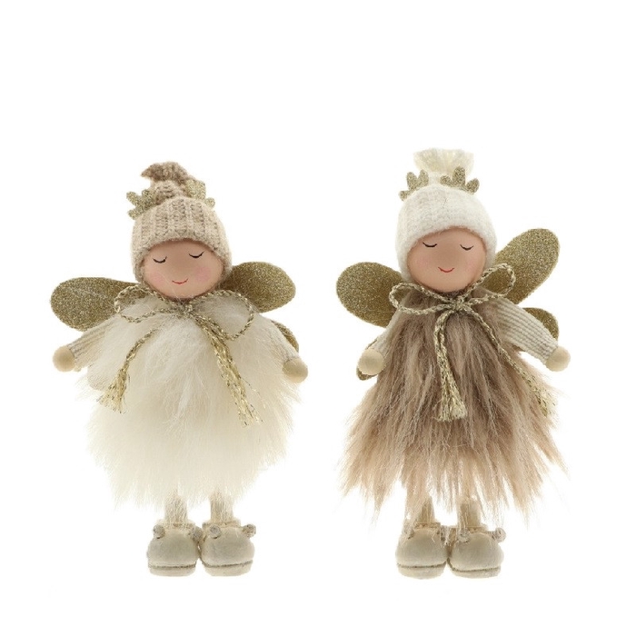 <h4>Kerst Deco engel Furry 8*6*15cm</h4>