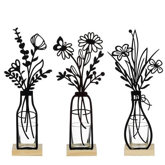 <h4>Candlelight Flowers metal 13*7*31cm</h4>