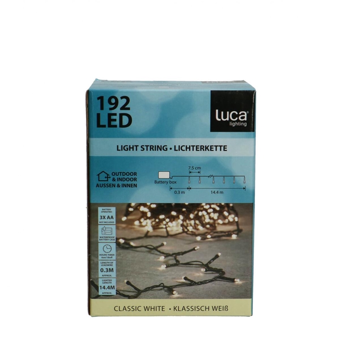 <h4>Kerst LED slinger 192L 14m incl.timer</h4>