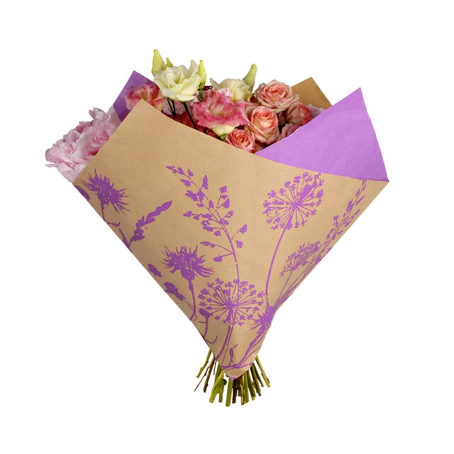 <h4>Hoes 35x35cm Oblique 45gr kraft Nature Look paars 500/doos</h4>