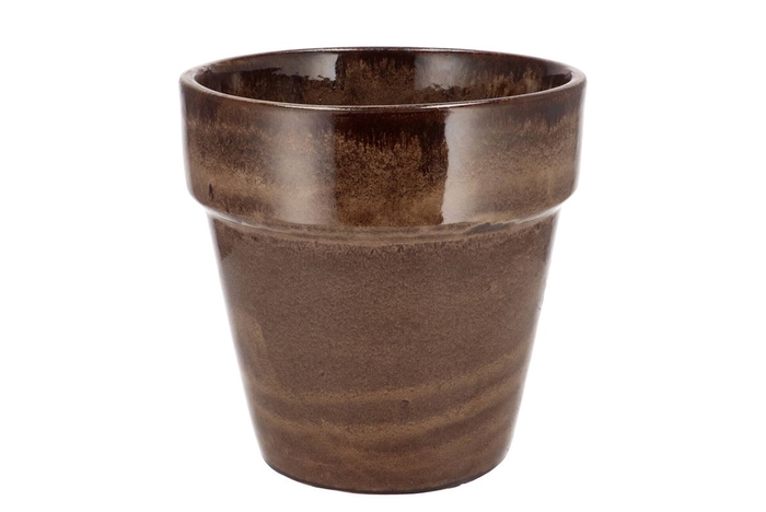 Ebbi Moss Brown Pot Glaze 20x20cm