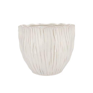 Lima White Pot Round 22x22x19cm Nm