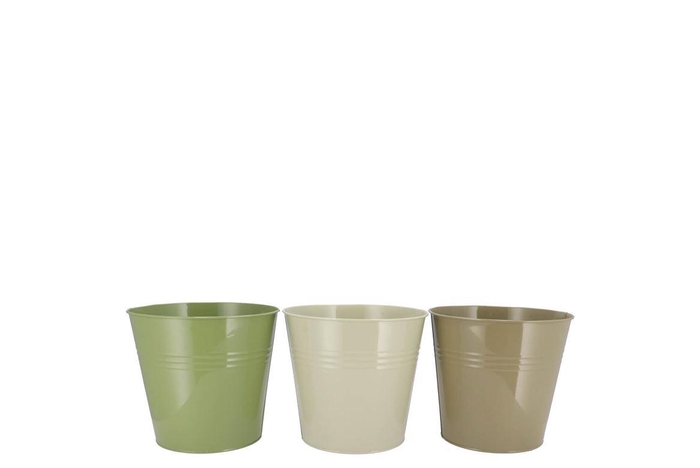 <h4>Zinc Summer Green Mix Bucket Basic Ass 15x14x11cm</h4>