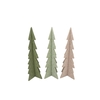 Felt Green Beige X-mas Tree Ass 15x39cm