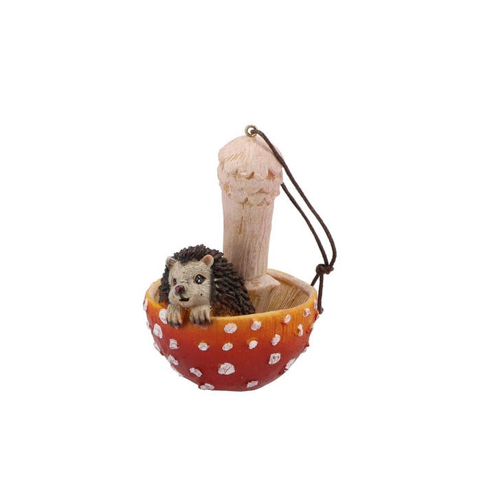 <h4>Hedgehog Poly In Mushroom 7x8x10cm P/1</h4>