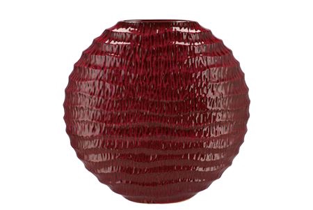 <h4>Inga Jada Purple Oval Vase Active Glaze Wave 41x14</h4>