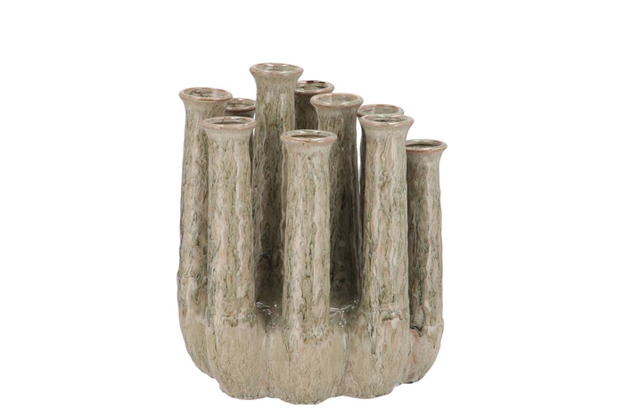 <h4>Inga Jahra Green Vase Tube Active Glaze 20x16x24cm</h4>