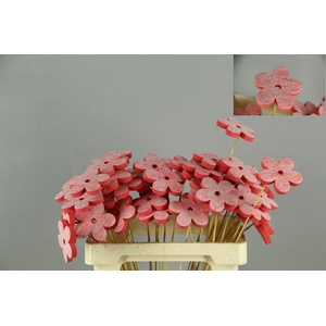 Stick Flower 7cm Red