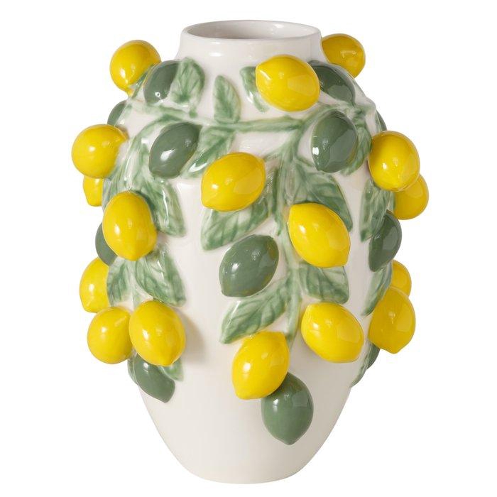 <h4>Vaas Lemon, H 21,00 cm, por, Glans, Floraal, Veelkl $eurig</h4>